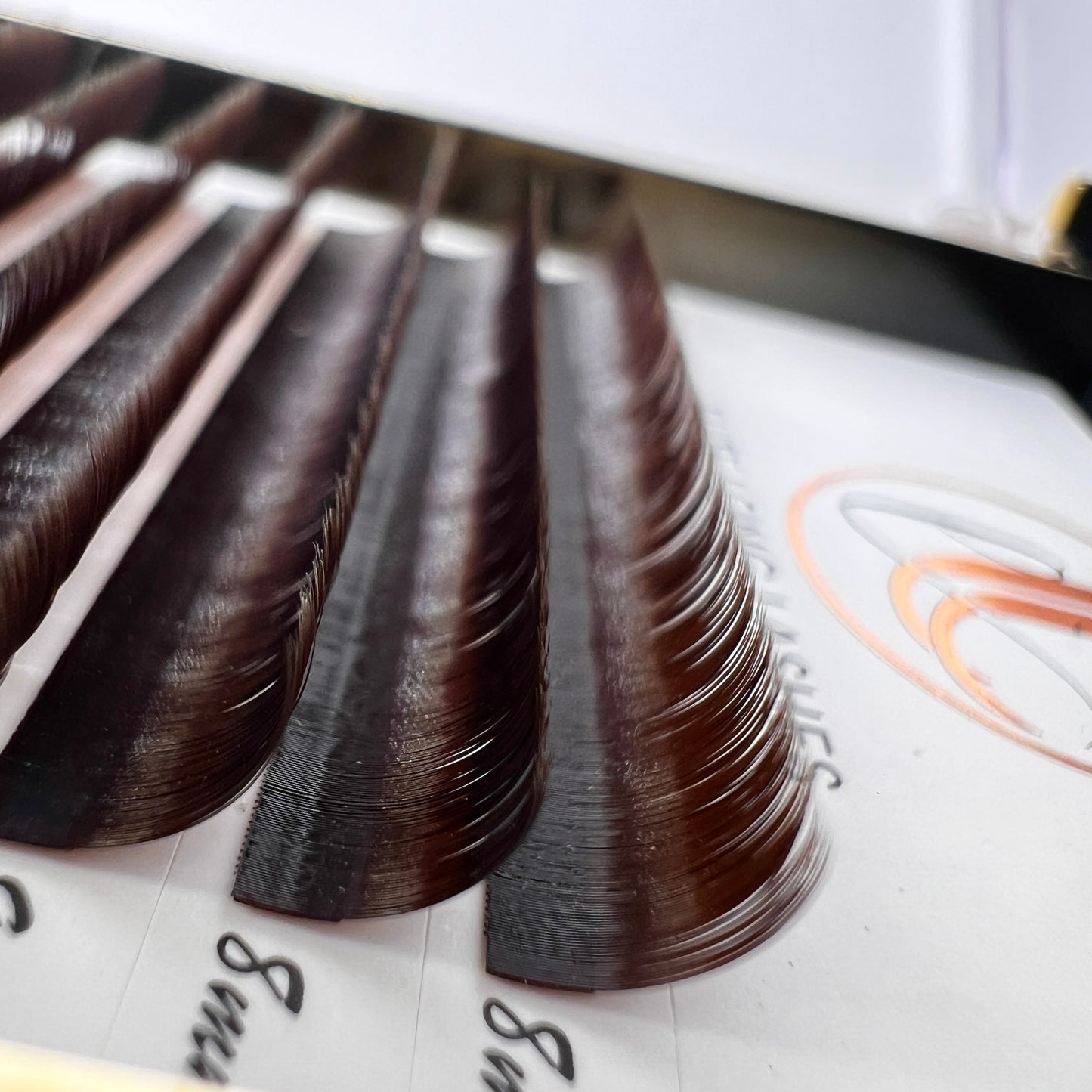 Matte Dark Brown Premium Faux Mink Eyelash Extensions β 0.05mm Trays