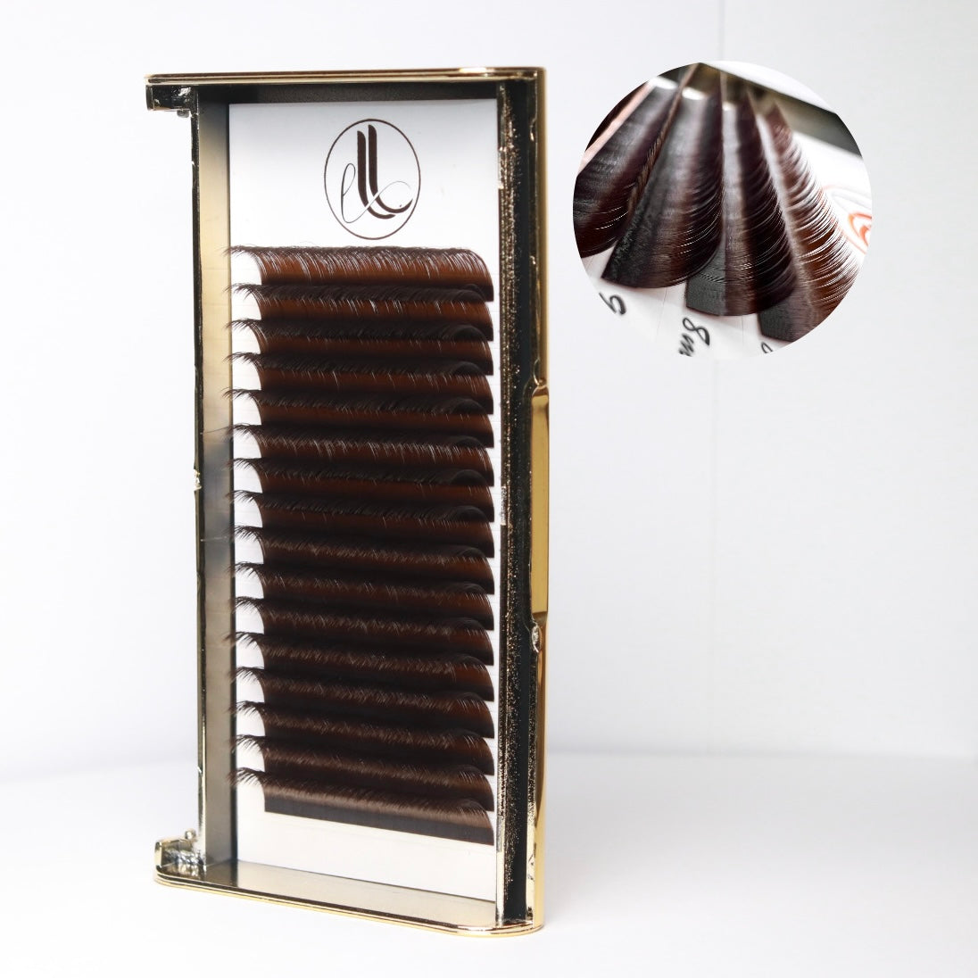 Matte Dark Brown Premium Faux Mink Eyelash Extensions β 0.05mm Trays
