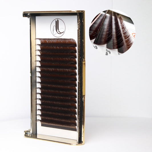Dark Brown Cashmere Eyelash Extensions – 0.05mm Trays