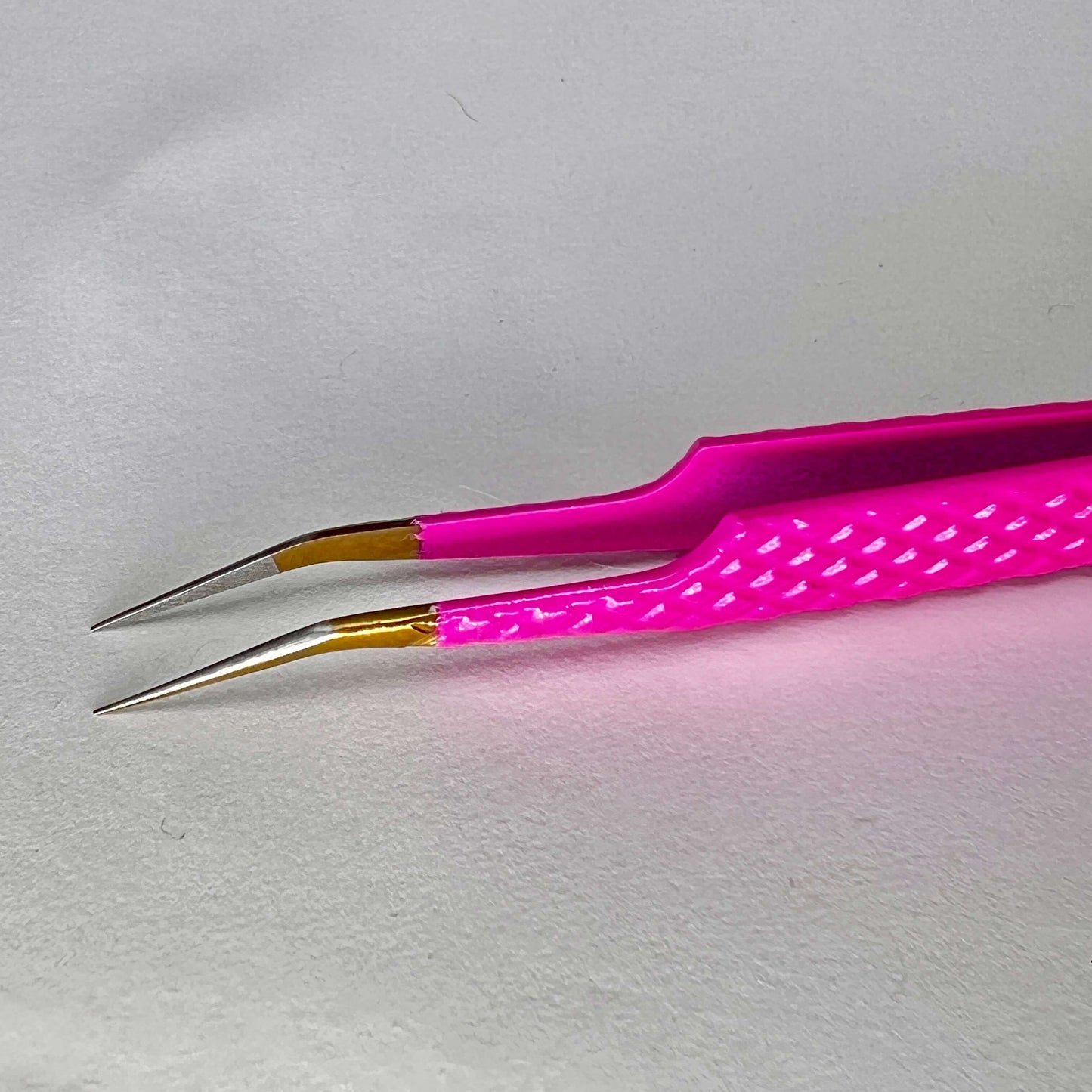 Pretty Pink Isolation Tweezer - J Shape