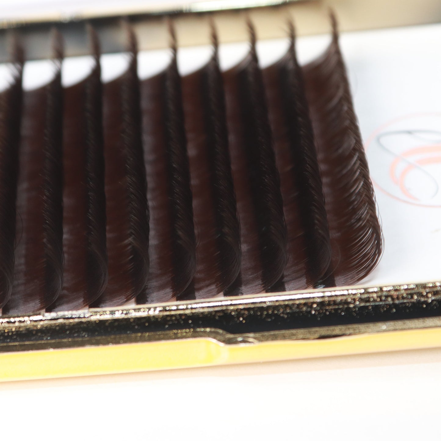 Matte Dark Brown Premium Faux Mink Eyelash Extensions β 0.05mm Trays
