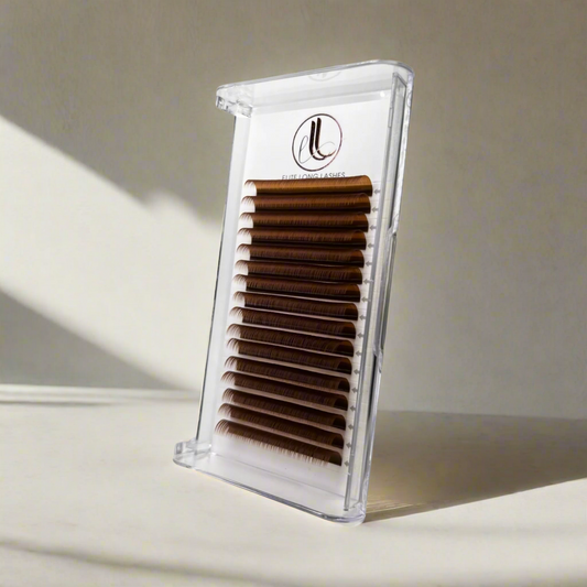 Brown Cashmere Eyelash Extensions – 0.07mm Trays
