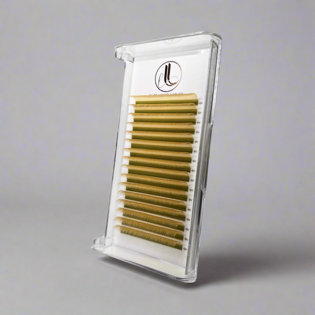 Yellow Premium Faux Mink Eyelash Extensions β 0.07mm Trays