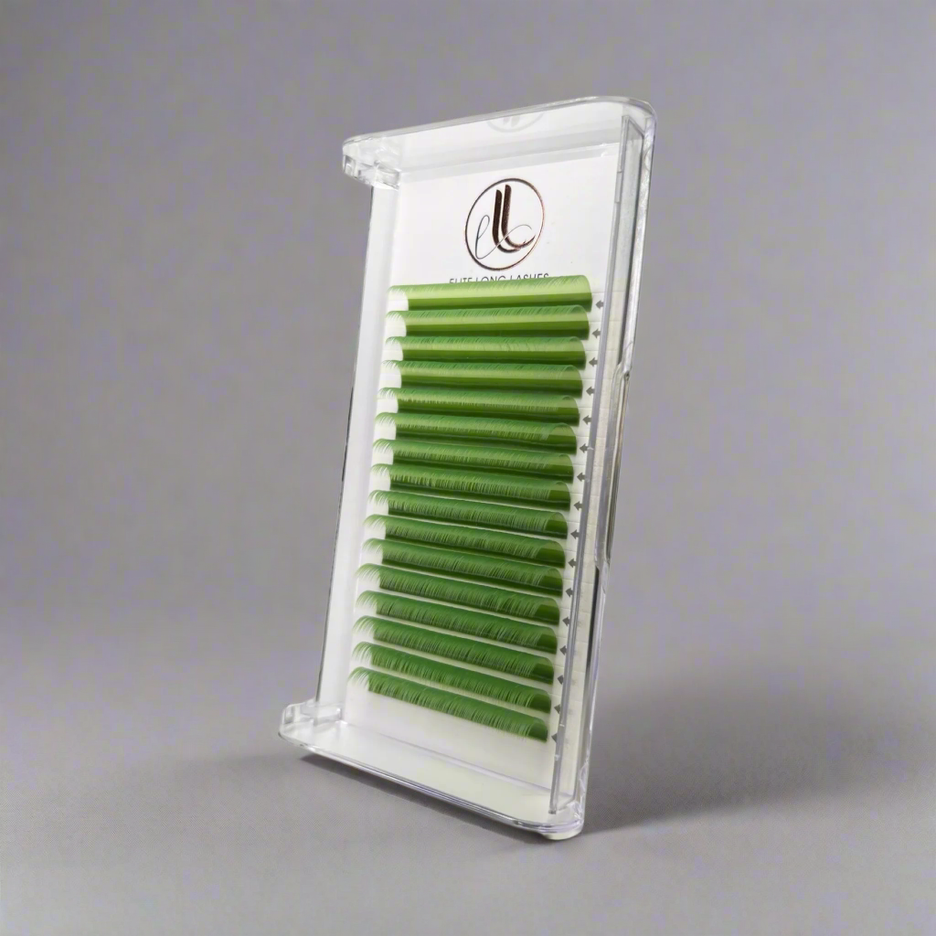 Lime Green Premium Faux Mink Eyelash Extensions β 0.07mm Trays