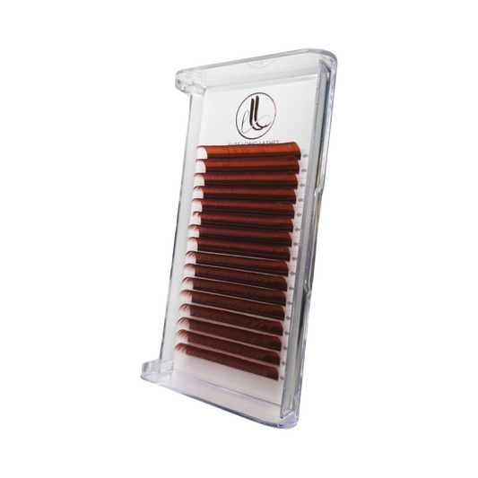 Copper Red Cashmere Eyelash Extensions – 0.07mm Trays