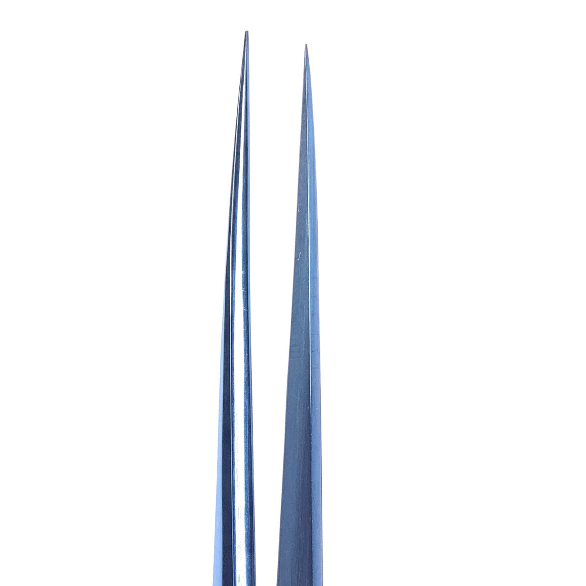 Navy Vine Blossom blue I-shape lash isolation tweezer – angled view