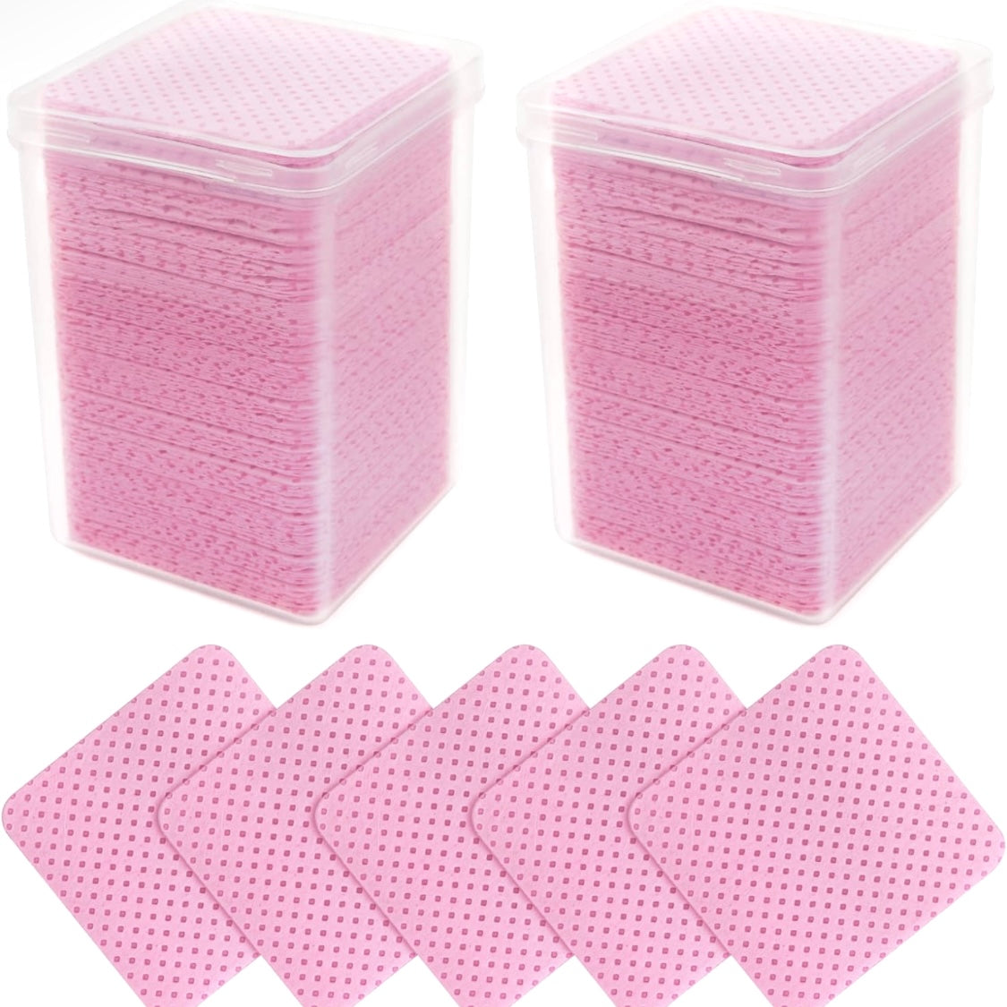 200-pack square eyelash extension glue wipes – lash adhesive remover wipes