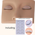 1PCS Mannequin Head with Replaced Eyelids for Lash Training. (Included 5 Pairs/Box False Eyelashes)