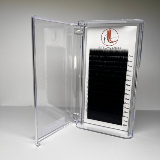 I Curl Lash Tray Sitting Upright Gray Background