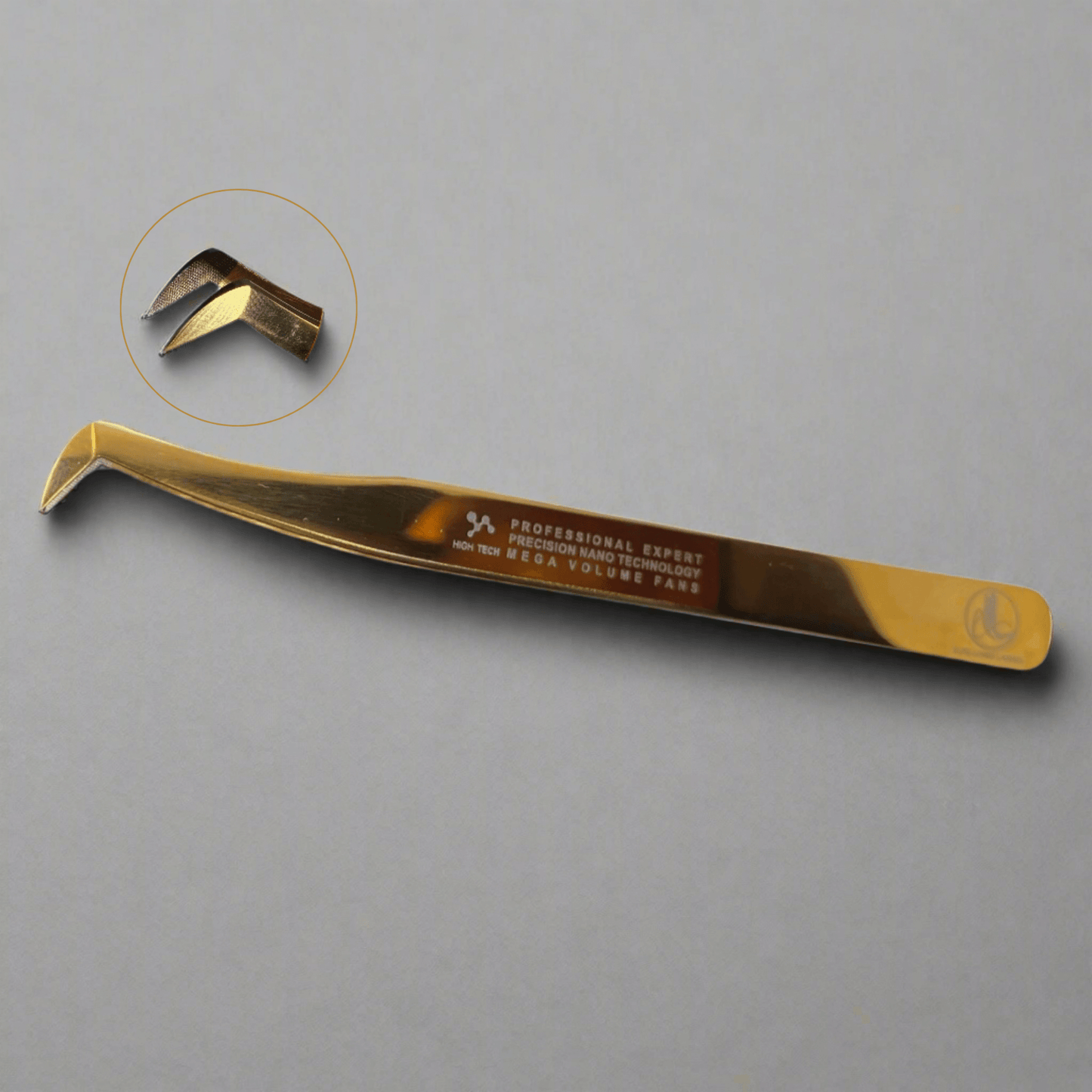 Lash Whisperer Mega Volume Lash Tweezer Horizontal Gray Background