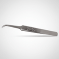 Feather Touch Silver Classic Fiber Tips Tweezer for Eyelash Extensions - J Shape