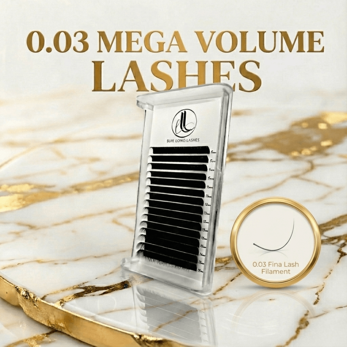 0.03mm Mega Volume Lash Extensions | Ultra-Fine Collection