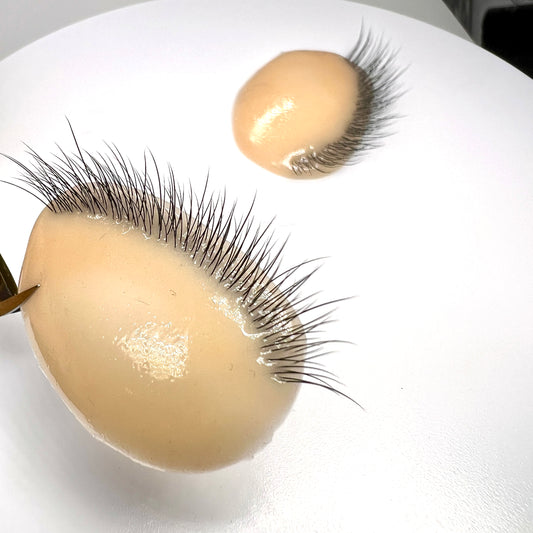 Handmade Realistic Silicone Practice Pair of Eyelids for Lash Training - 3 Layer Lashes