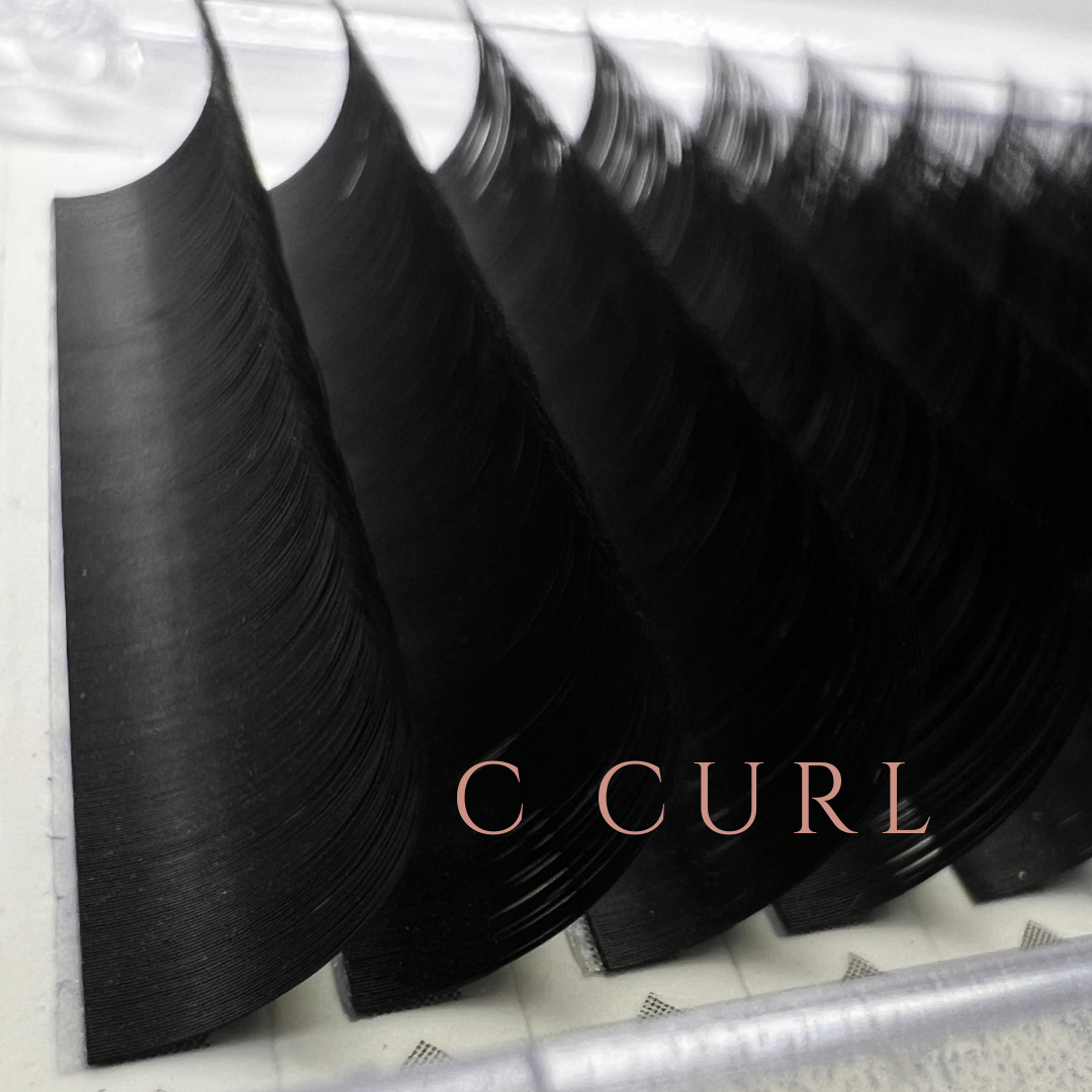 Matte Black Mink Eyelash Extensions DD Curl Trays