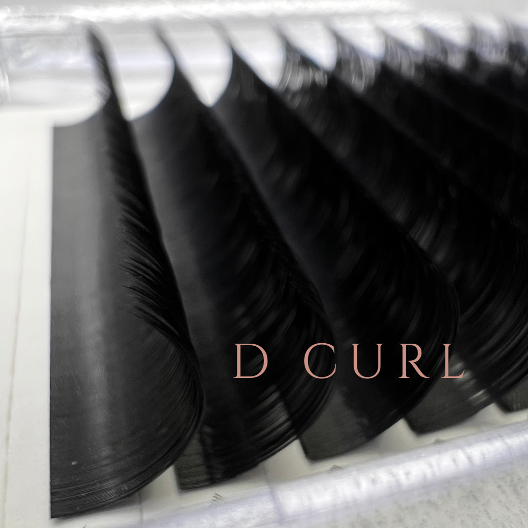 Matte Black Mink Eyelash Extensions DD Curl Trays