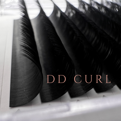 Matte Black Premium Faux Mink Eyelash Extensions – D Curl Tray