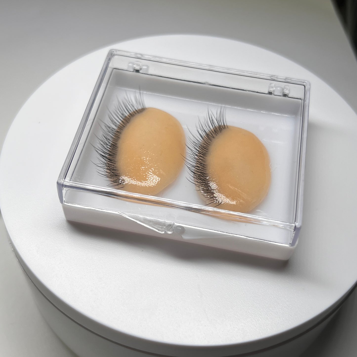 Handmade Realistic Silicone Practice Pair of Eyelids for Lash Training - 3 Layer Lashes