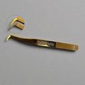 Grab-N-Go Nano Tips Mega Volume Tweezer for Eyelash Extensions - L Shape on Gray Background