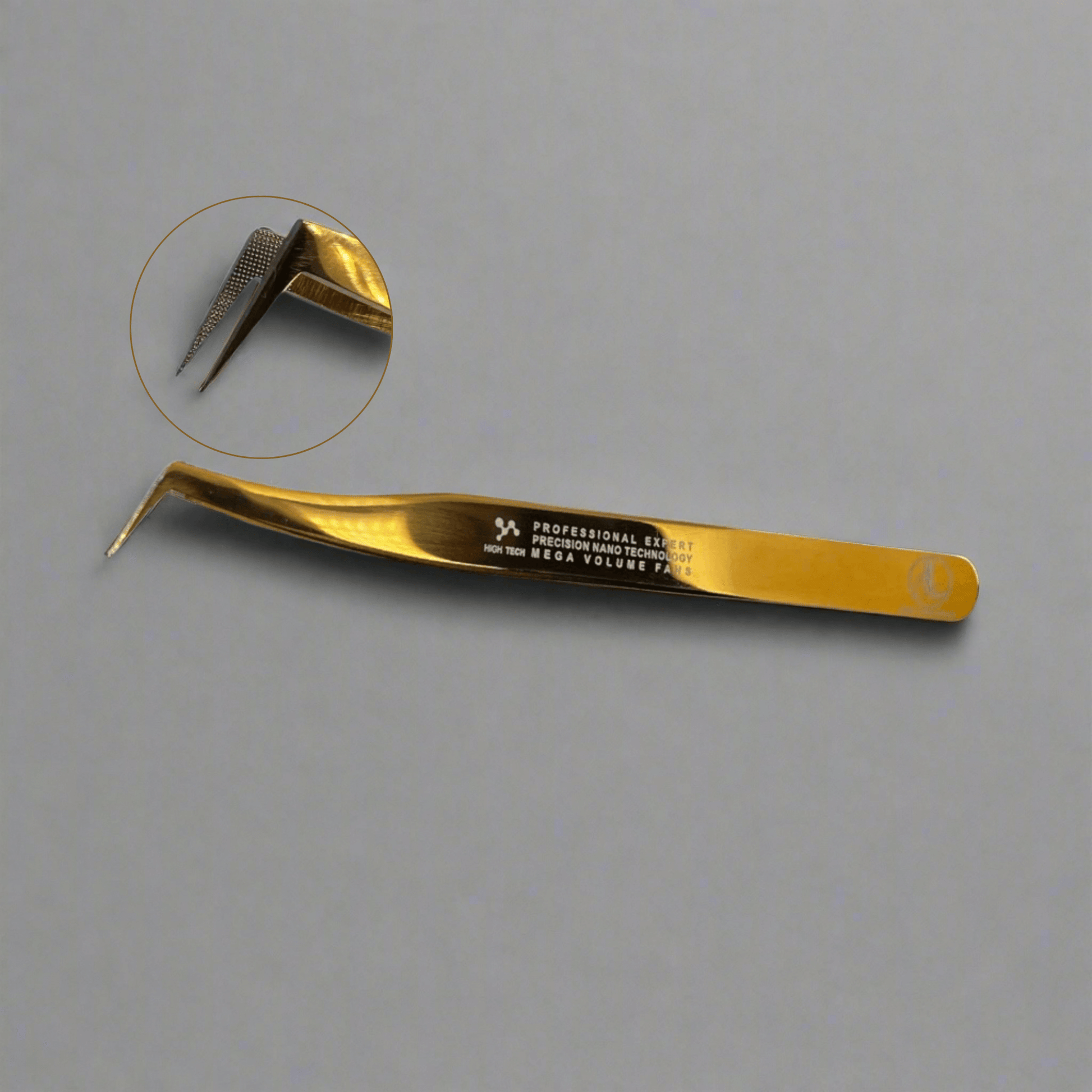 Grab_Pro_Nano_Tips_Mega_Volume_75_Tweezer_for_Eyelash_Extensions_-_L_Shape on Gray Background