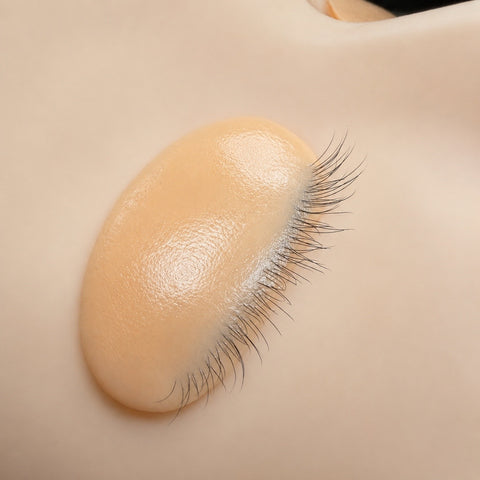 Handmade Realistic Silicone Practice Pair of Eyelids for Lash Training - 3 Layer Lashes
