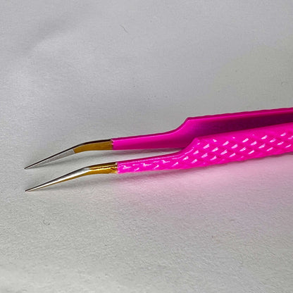 Pretty Pink Isolation Tweezer - J Shape