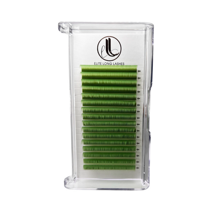 Lime Green Premium Faux Mink Eyelash Extensions – 0.07mm Trays
