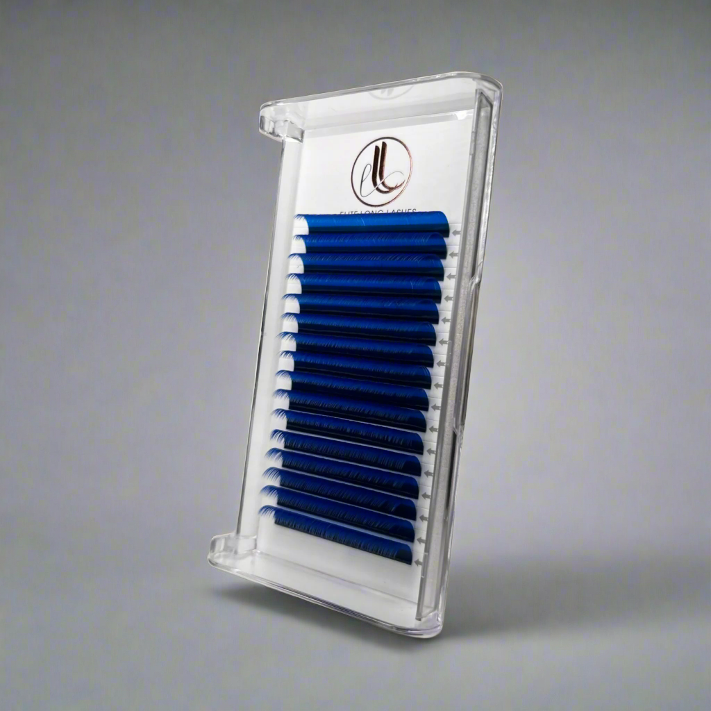 Royal Blue Premium Faux Mink Eyelash Extensions – 0.07mm Trays