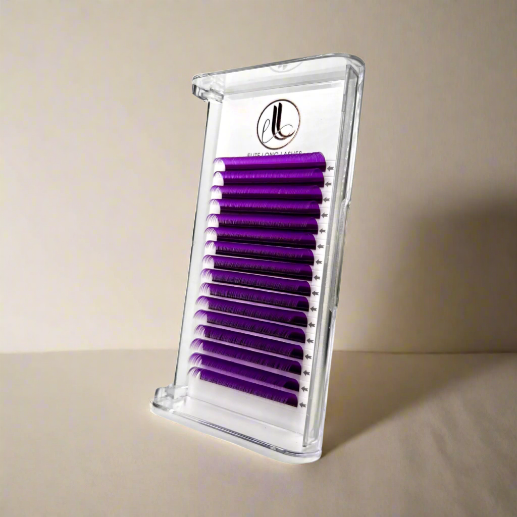 Purple Premium Faux Mink Eyelash Extensions – 0.07mm Trays