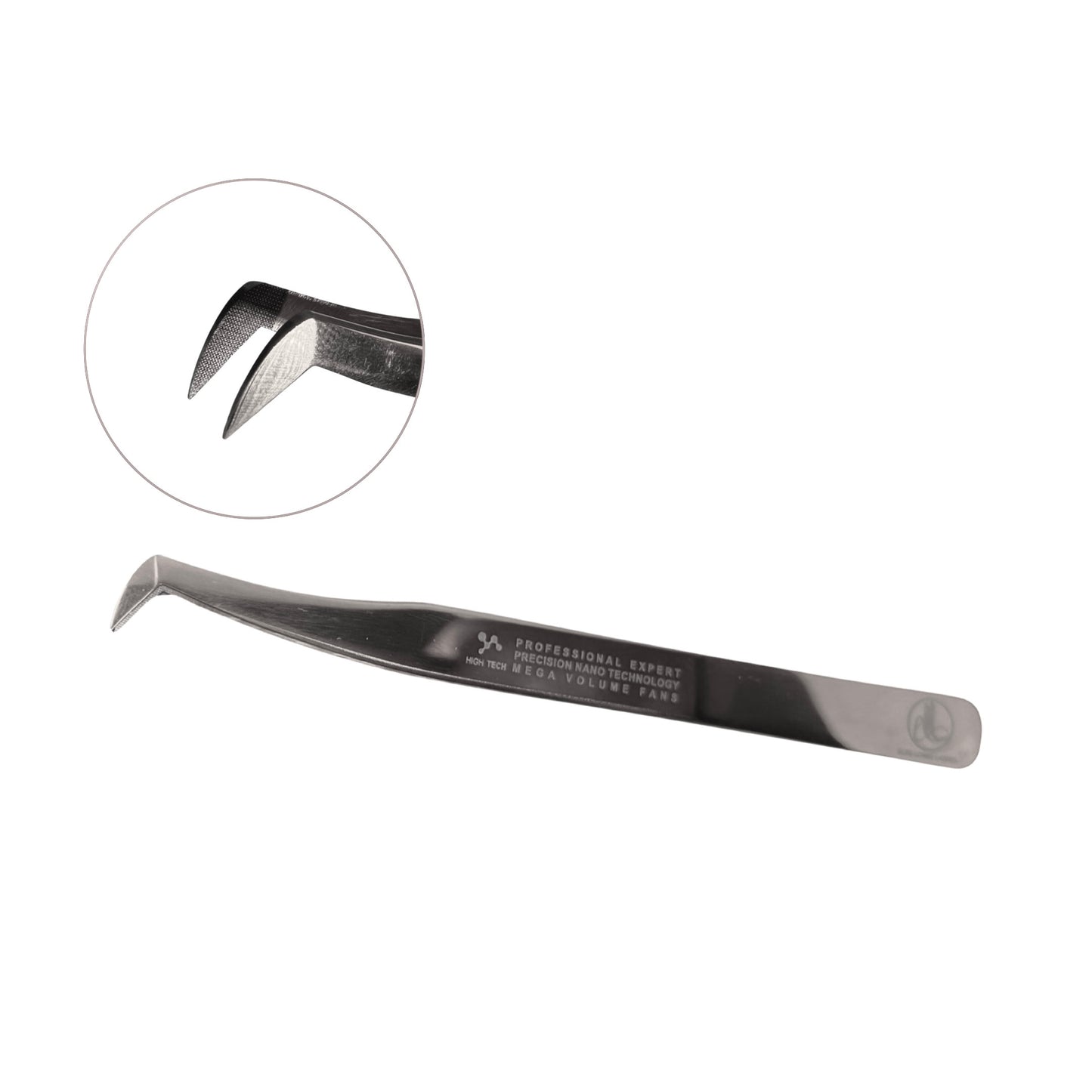 Lash Whisperer Wide Nano Tips 75° Mega Volume Tweezer - L Shape