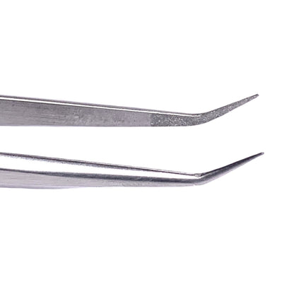 Slim Grip Silver Isolation (Fiber Tips) Tweezer - L Shape