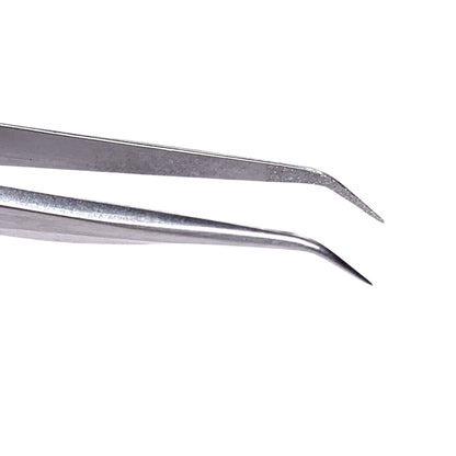 Slim Grip Silver Isolation (Fiber Tips) Tweezer - L Shape
