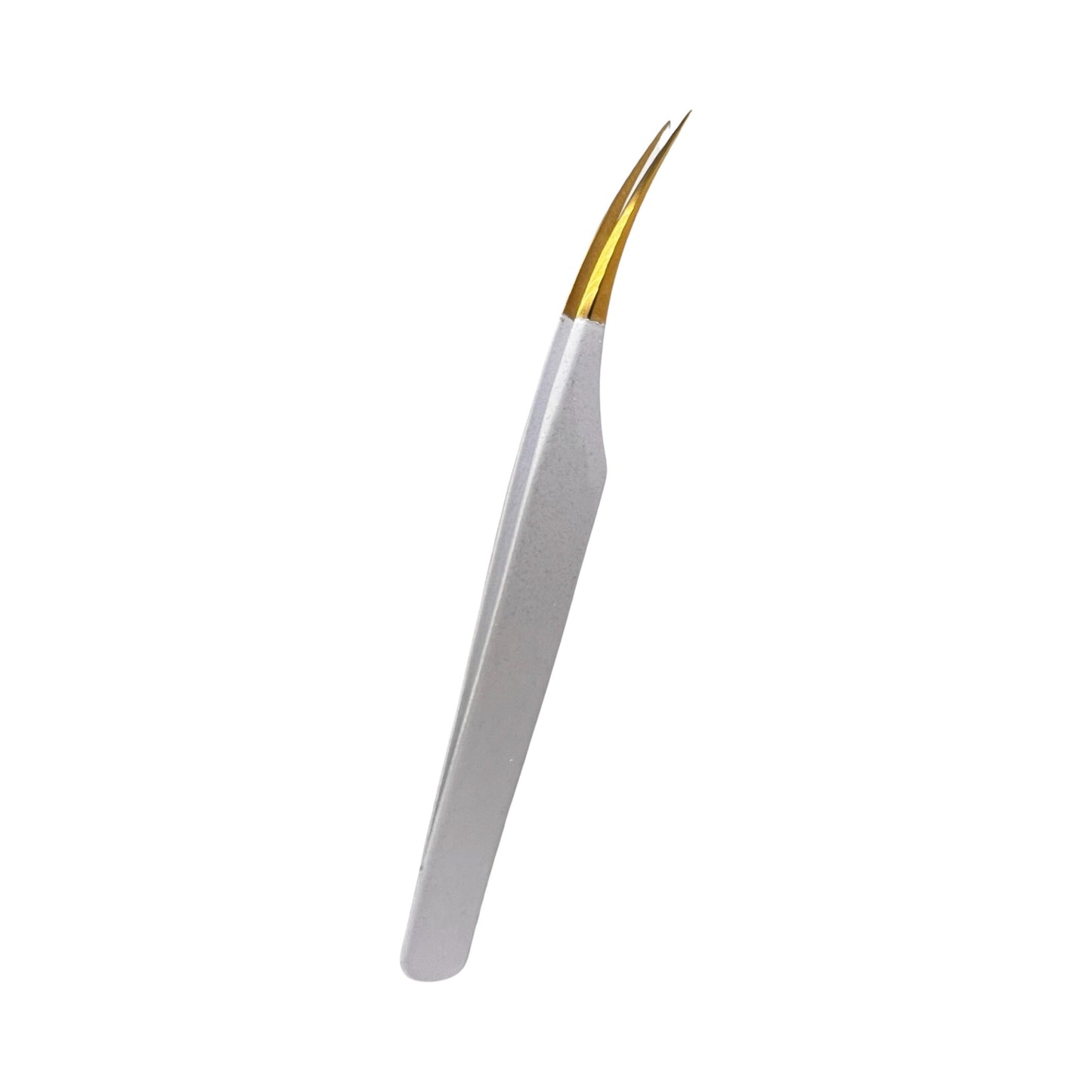 Golden White Snow Dolphin Isolation Tweezer - J Shape