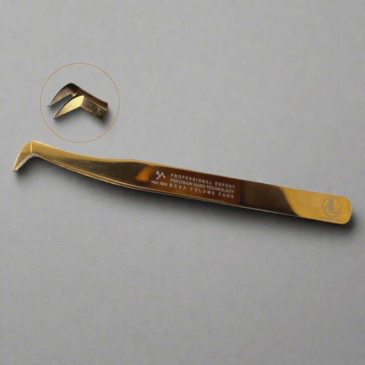 Lash Whisperer Mega Volume Lash Tweezer Horizontal Gray Background