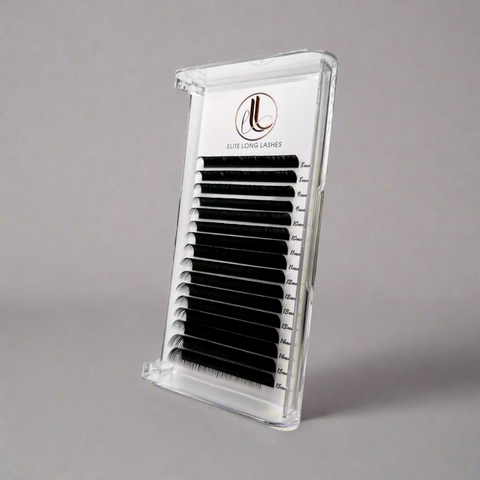 CC Curl cashmere eyelash extensions multi-diameter matte black – professional lash tray