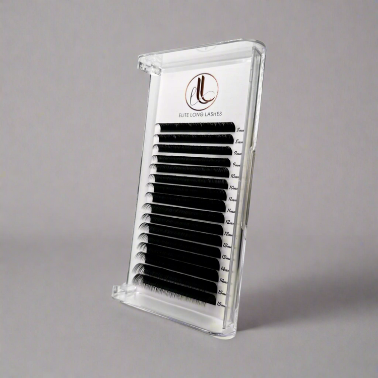 CC Curl cashmere eyelash extensions multi-diameter matte black – professional lash tray