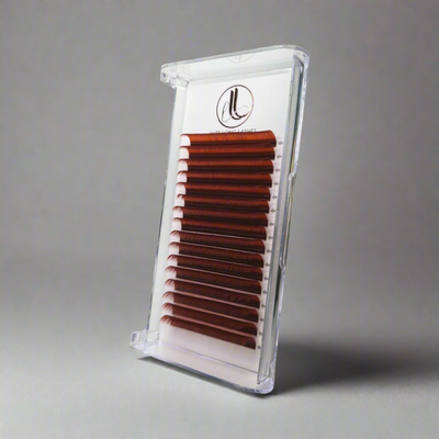 C & D Curl Cashmere Eyelash Extensions | 0.07 | Copper Red