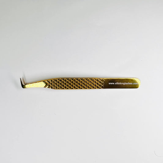 80 Degree Diamond Grip Mega Volume Tweezer for Eyelash Extensions - L Shape