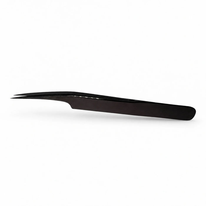 Black Dolphin J-Shape Isolation Lash Tweezer — 12cm