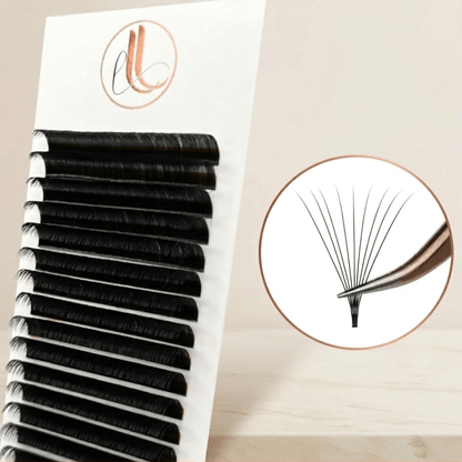Easy Fan Cashmere Eyelash Extensions | 0.05 | Matte Black (C/CC/D/DD Curl)