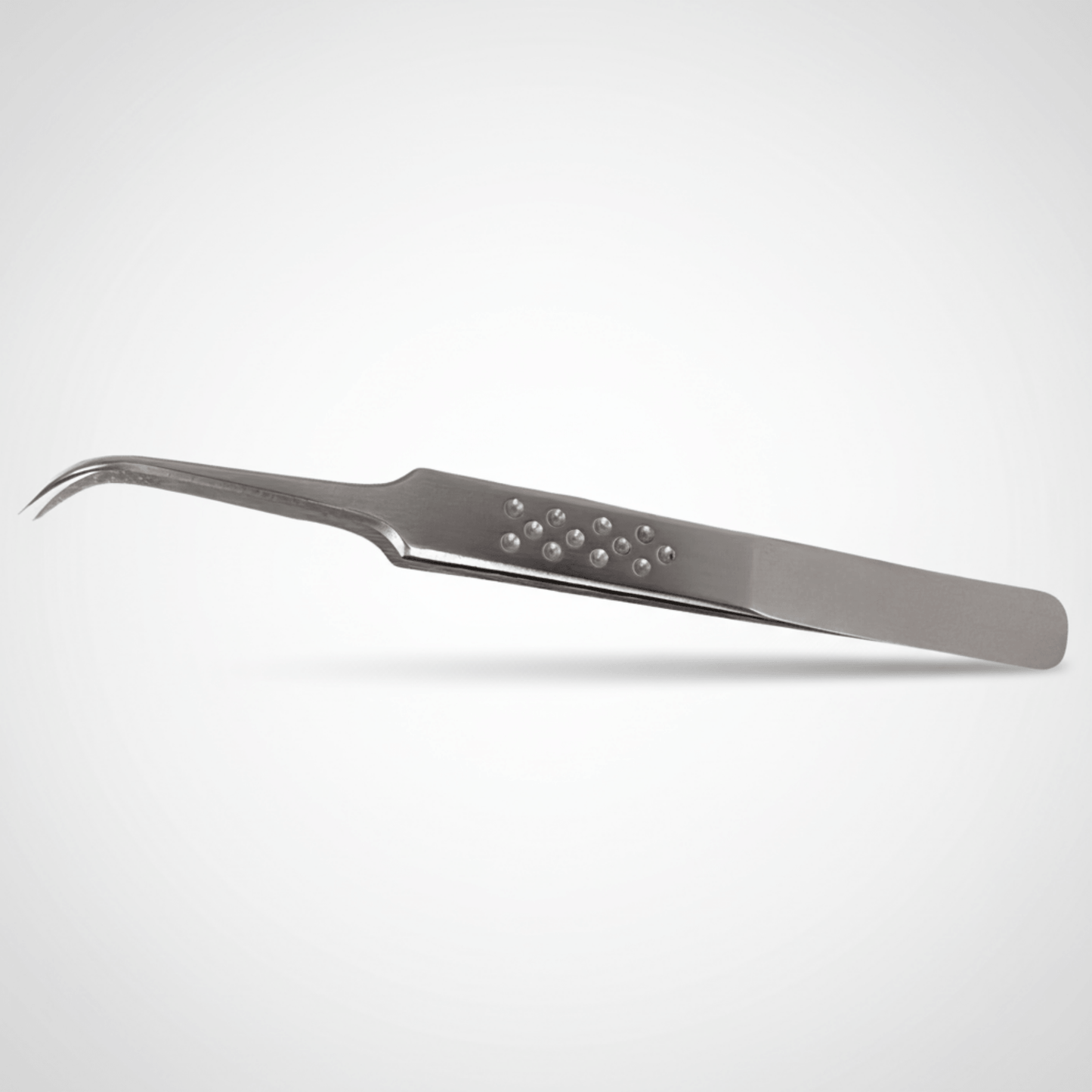 Feather Touch Silver Classic Fiber Tips Tweezer for Eyelash Extensions - J Shape