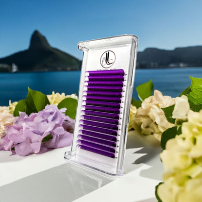 Purple Premium Faux Mink Eyelash Extensions – 0.07mm Trays
