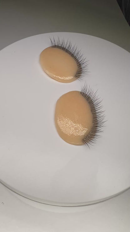 Handmade Realistic Silicone Practice Pair of Eyelids for Lash Training - 3 Layer Lashes